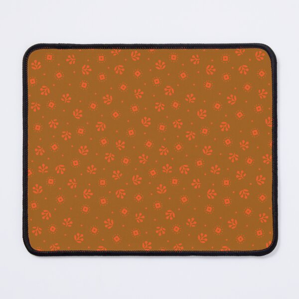 Item preview, Vintage 30's Feedsack Floral in Caramel Brown + Orange designed and sold by YesterdayColl.