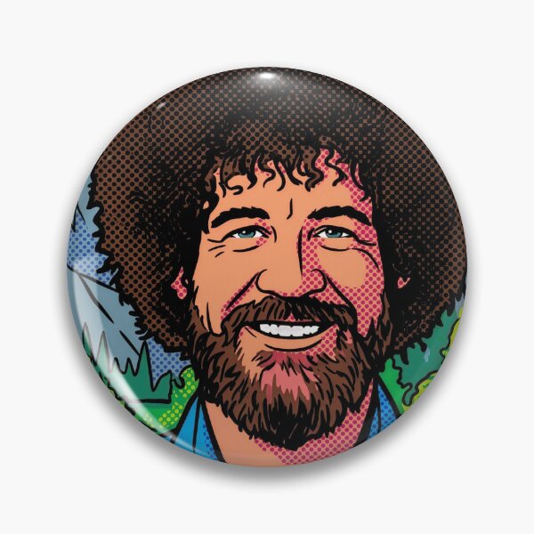 Artikelvorschau, Pop-Art-Bob-Ross-Retro-Comic-Bergszene entworfen und verkauft von Terry Bain.