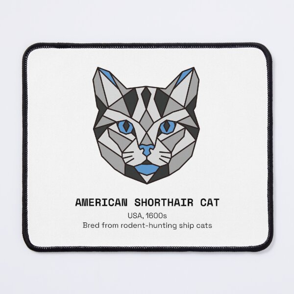 Item preview, Geometric American Shorthair Cat designed and sold by AnimalsKnowAll.