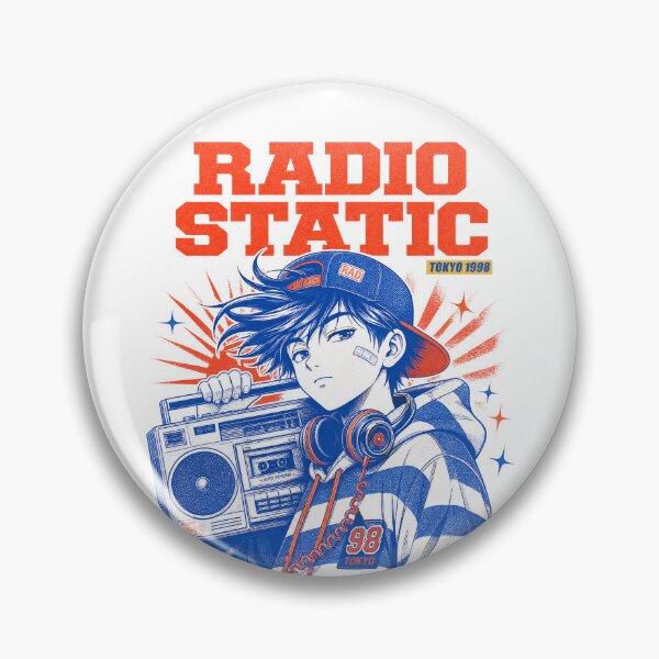 Item preview, Radio Static Tokyo White Anime Print designed and sold by NullSpacePrints.