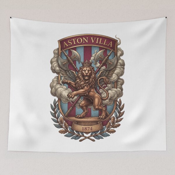 Item preview, Aston Villa Medieval Winged Lion Crest 1874 designed and sold by annaarthk.