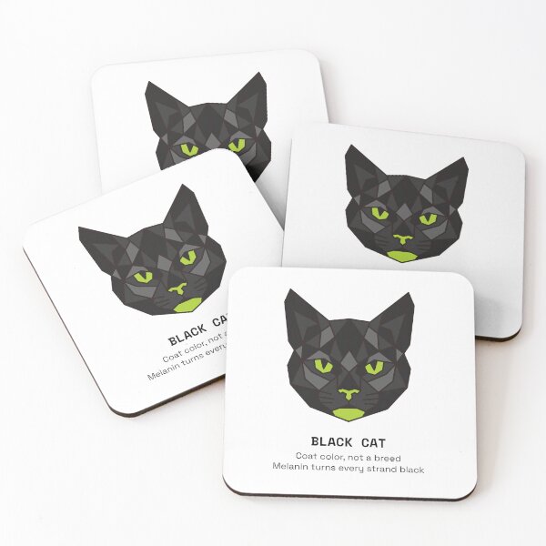 Item preview, Geometric Black Cat designed and sold by AnimalsKnowAll.