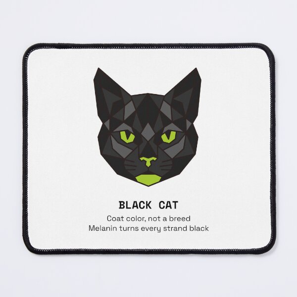 Item preview, Geometric Black Cat designed and sold by AnimalsKnowAll.