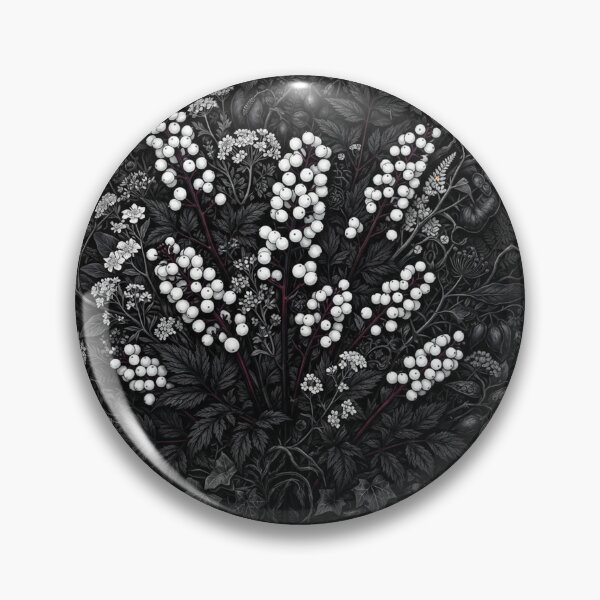Item preview, Dark Botanical Monochrome Floral Night Pattern designed and sold by Owcomm.