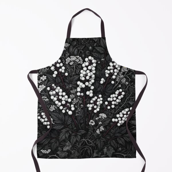 Item preview, Dark Botanical Monochrome Floral Night Pattern designed and sold by Owcomm.