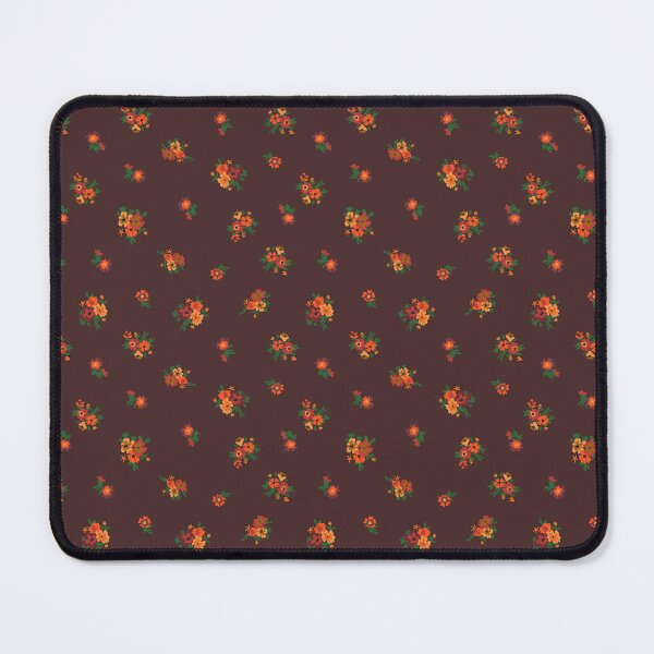 Item preview, Vintage Prairie Chintz Floral Bouquets in Brown + Orange designed and sold by YesterdayColl.