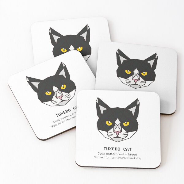 Item preview, Geometric Tuxedo Cat designed and sold by AnimalsKnowAll.