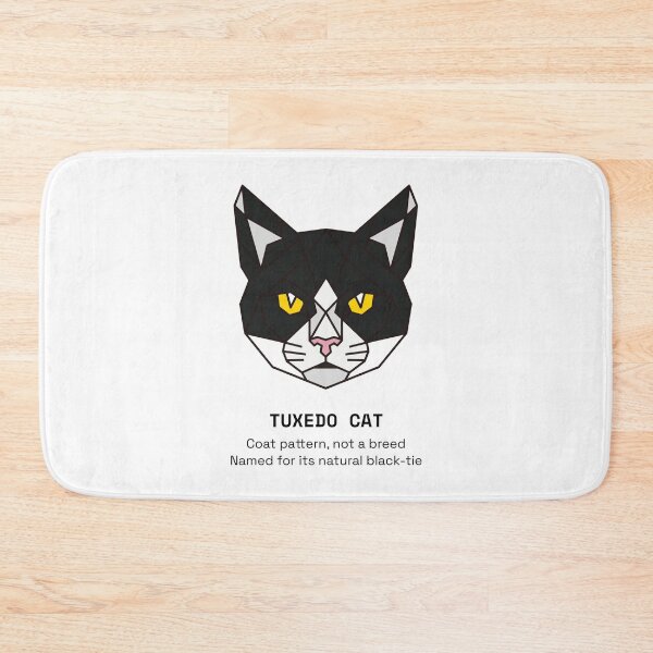 Item preview, Geometric Tuxedo Cat designed and sold by AnimalsKnowAll.