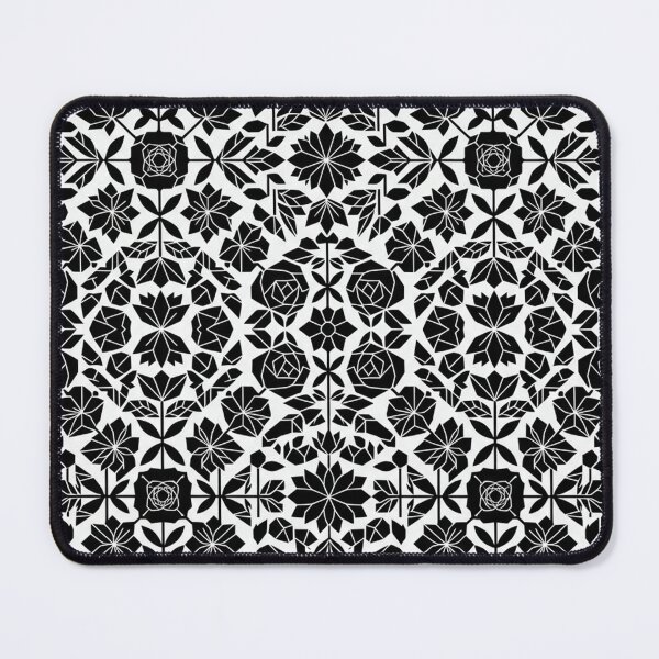 Item preview, Geometric Black And White Floral Pattern designed and sold by Owcomm.