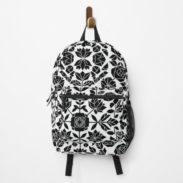 Item preview, Geometric Black And White Floral Pattern designed and sold by Owcomm.
