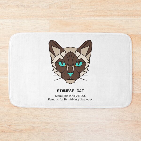 Item preview, Geometric Siamese Cat designed and sold by AnimalsKnowAll.