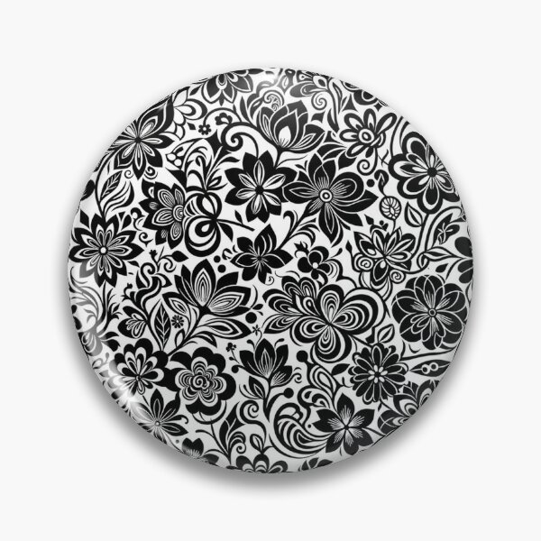 Item preview, Elegant Black And White Floral Pattern designed and sold by Owcomm.