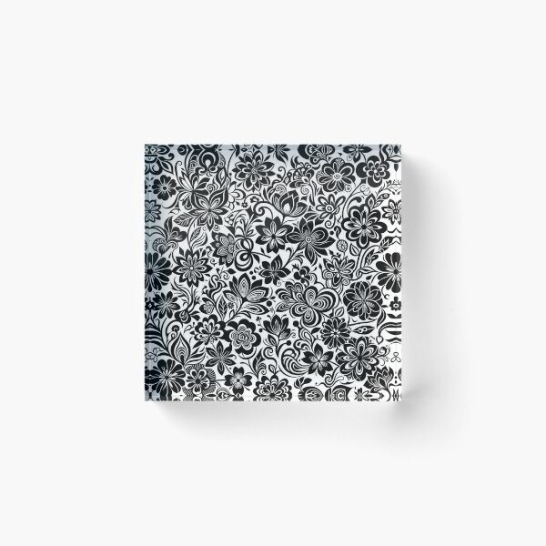 Item preview, Elegant Black And White Floral Pattern designed and sold by Owcomm.