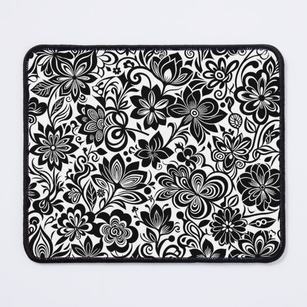 Item preview, Elegant Black And White Floral Pattern designed and sold by Owcomm.