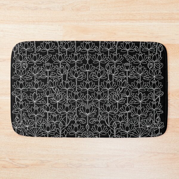 Item preview, Detailed White Lotus Flower Line Art Pattern designed and sold by Owcomm.