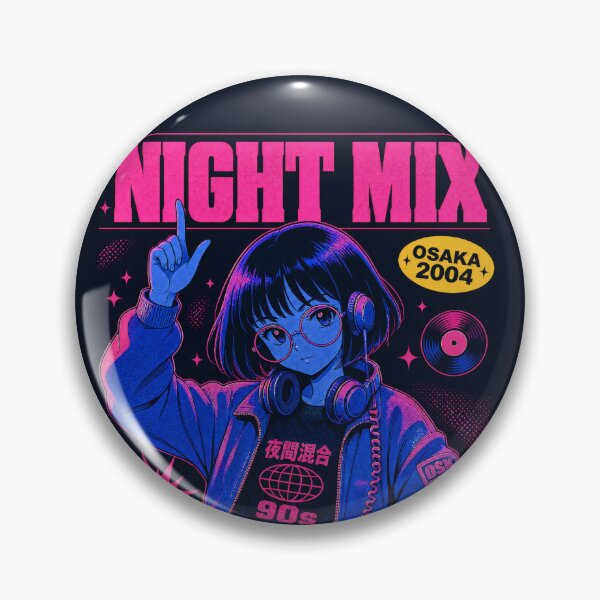 Item preview, Night Mix Osaka Anime DJ Print designed and sold by NullSpacePrints.