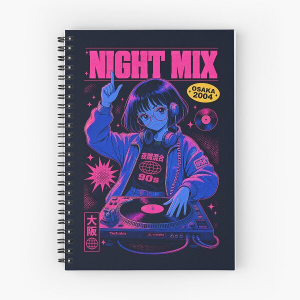 Item preview, Night Mix Osaka Anime DJ Print designed and sold by NullSpacePrints.