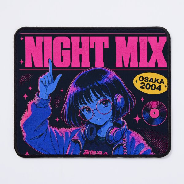 Item preview, Night Mix Osaka Anime DJ Print designed and sold by NullSpacePrints.