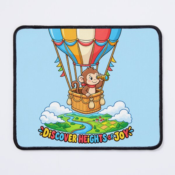 Item preview, 'Discover Heights of Joy' Monkey Riding Hot Air Balloon designed and sold by TriStudio.