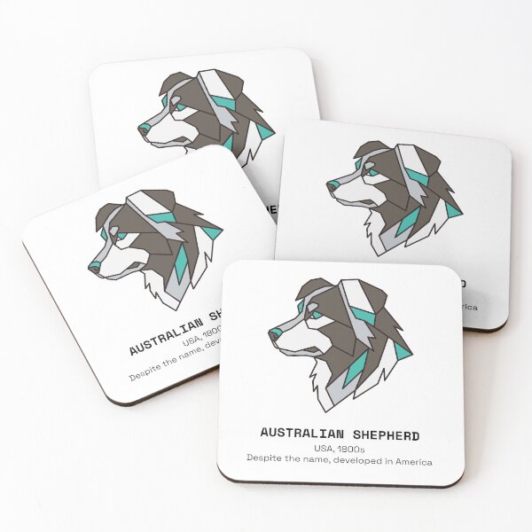 Item preview, Geometric Australian Shepherd Dog designed and sold by AnimalsKnowAll.
