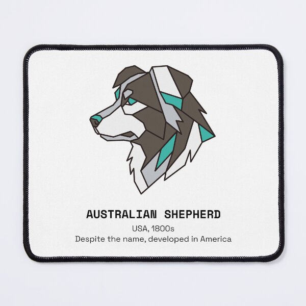 Item preview, Geometric Australian Shepherd Dog designed and sold by AnimalsKnowAll.