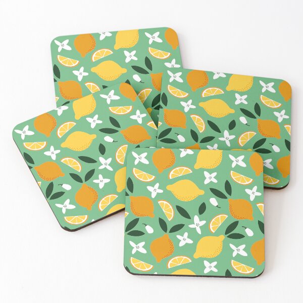Item preview, Lemons And Oranges Fruit Pattern On Mint Green designed and sold by DEC02.