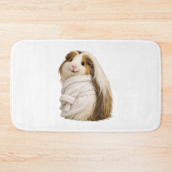 Item preview, Cozy Peruvian Guinea Pig in a Bathrobe designed and sold by Sillytoe.