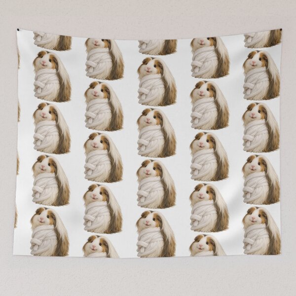 Item preview, Cozy Peruvian Guinea Pig in a Bathrobe designed and sold by Sillytoe.