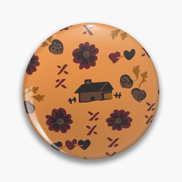 Item preview, 30's Farmhouse Ditsy Floral in Orange + Brown designed and sold by YesterdayColl.