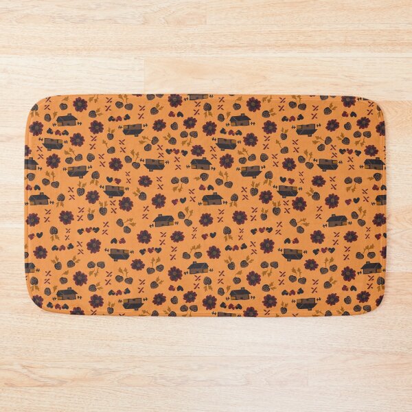 Item preview, 30's Farmhouse Ditsy Floral in Orange + Brown designed and sold by YesterdayColl.