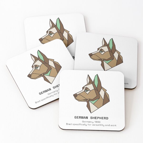 Item preview, Geometric German Shepherd Dog designed and sold by AnimalsKnowAll.