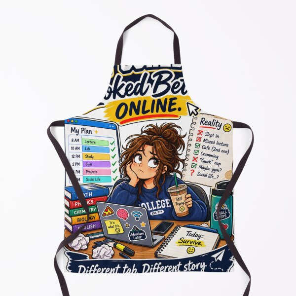 Item preview, My Schedule Looked Better Online – Funny College Student Life designed and sold by sketchicos.