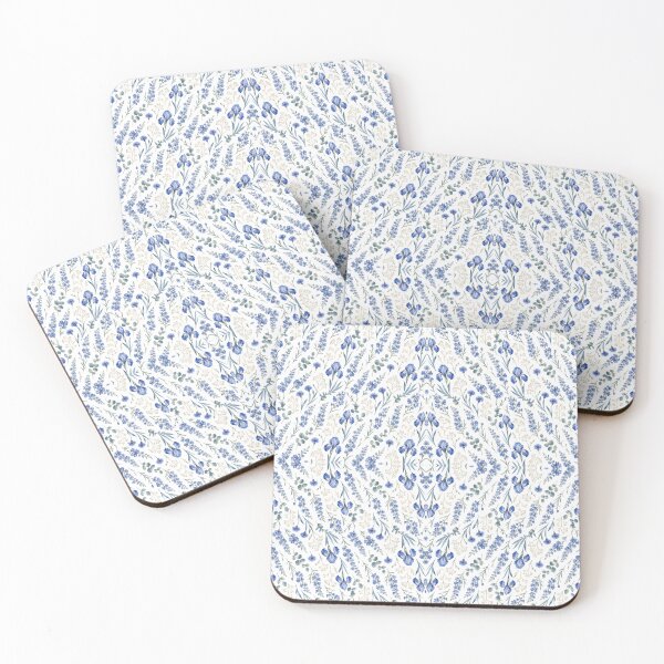 Item preview, Blue Floral Pattern – Watercolor Iris Lavender Cornflower Botanical designed and sold by SVox.