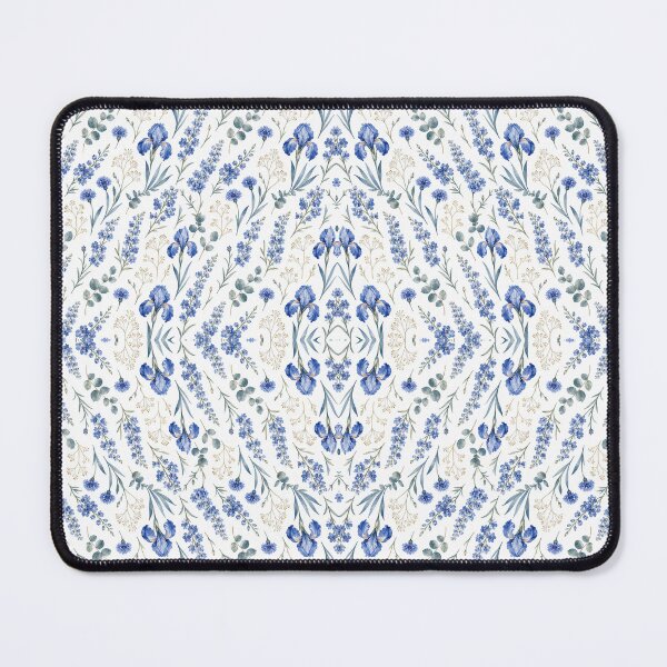 Item preview, Blue Floral Pattern – Watercolor Iris Lavender Cornflower Botanical designed and sold by SVox.
