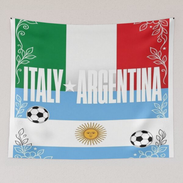 Item preview,  Italy vs Argentina Minimalist Football Match Poster designed and sold by Nexus Space.