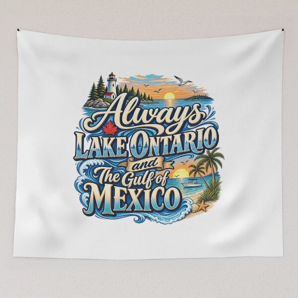 Item preview, Always Lake Ontario and the Gulf of Mexico Funny Snowbird Travel Great Lakes Gulf Coast designed and sold by 76Valeria.