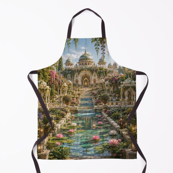 Item preview, Secret Palace Garden with Lotus Pond designed and sold by AnjaSarahArt.