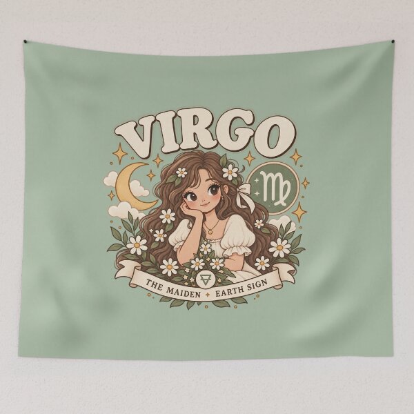 Item preview, Virgo zodiac sign cute designed and sold by ic0tats.