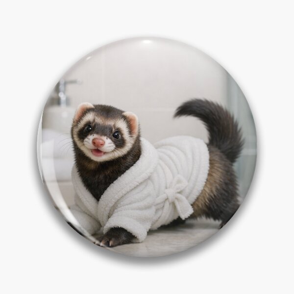 Item preview, Sable Ferret Wearing a Bathrobe designed and sold by Sillytoe.