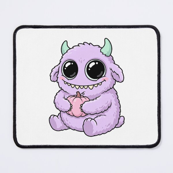 Item preview, Pastel Spooky Plush Monster With Pink Pumpkin designed and sold by The Mellonaire.