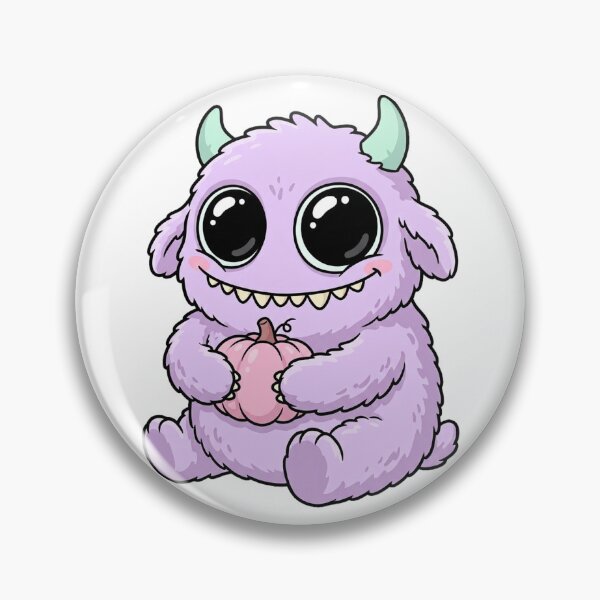 Item preview, Pastel Spooky Plush Monster With Pink Pumpkin designed and sold by The Mellonaire.