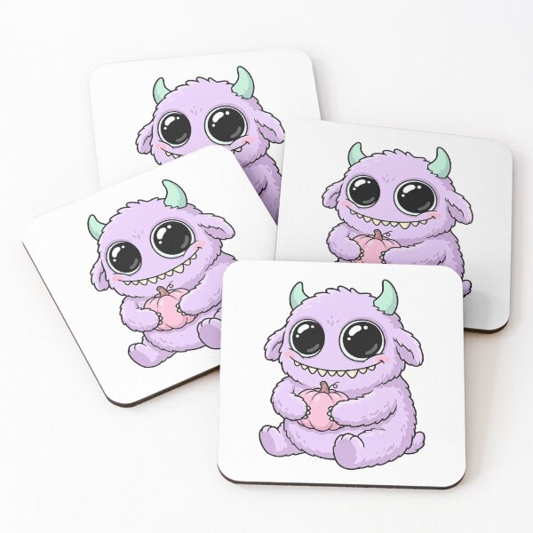 Item preview, Pastel Spooky Plush Monster With Pink Pumpkin designed and sold by The Mellonaire.