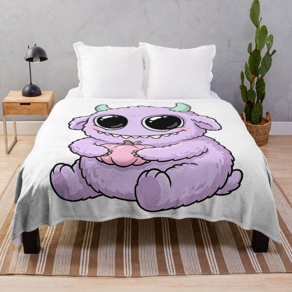 Item preview, Pastel Spooky Plush Monster With Pink Pumpkin designed and sold by The Mellonaire.