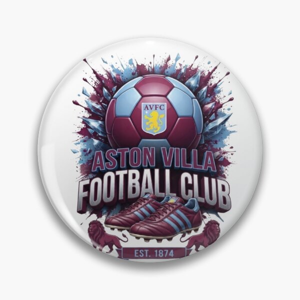 Item preview, Aston Villa Splash Graphic Football Crest 1874 designed and sold by annaarthk.