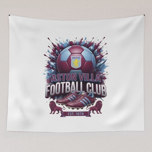 Item preview, Aston Villa Splash Graphic Football Crest 1874 designed and sold by annaarthk.