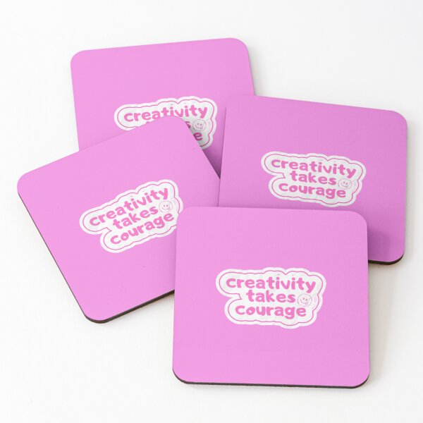 Item preview, Creativity Takes Courage Pink Sticker designed and sold by couragecriativa.