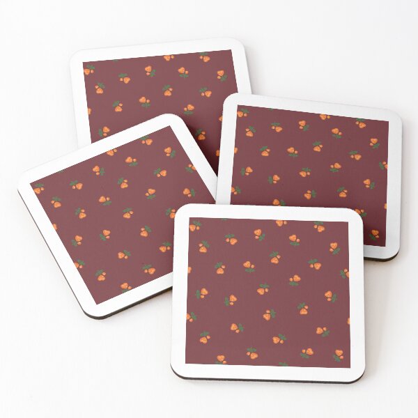 Item preview, Vintage Peach Heart Blossom Floral in Maroon designed and sold by YesterdayColl.