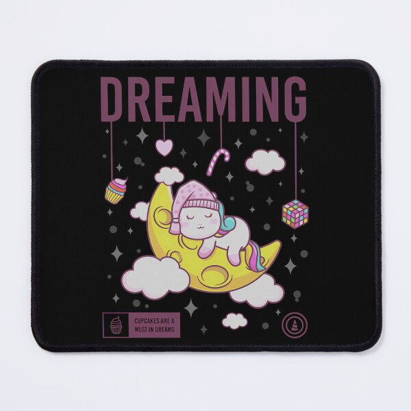 Item preview, Unicorn Dreaming On The Moon Kawaii Art designed and sold by ZapistaOU.