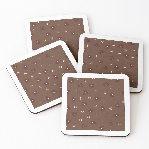 Item preview, Vintage Ditsy Round Floral in Brown designed and sold by YesterdayColl.