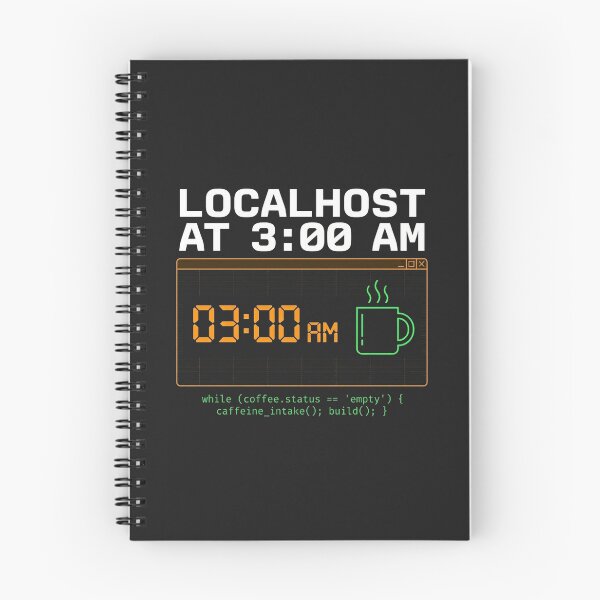 Item preview, Localhost a las 3 AM Café de programador divertido designed and sold by Joseph Arc.